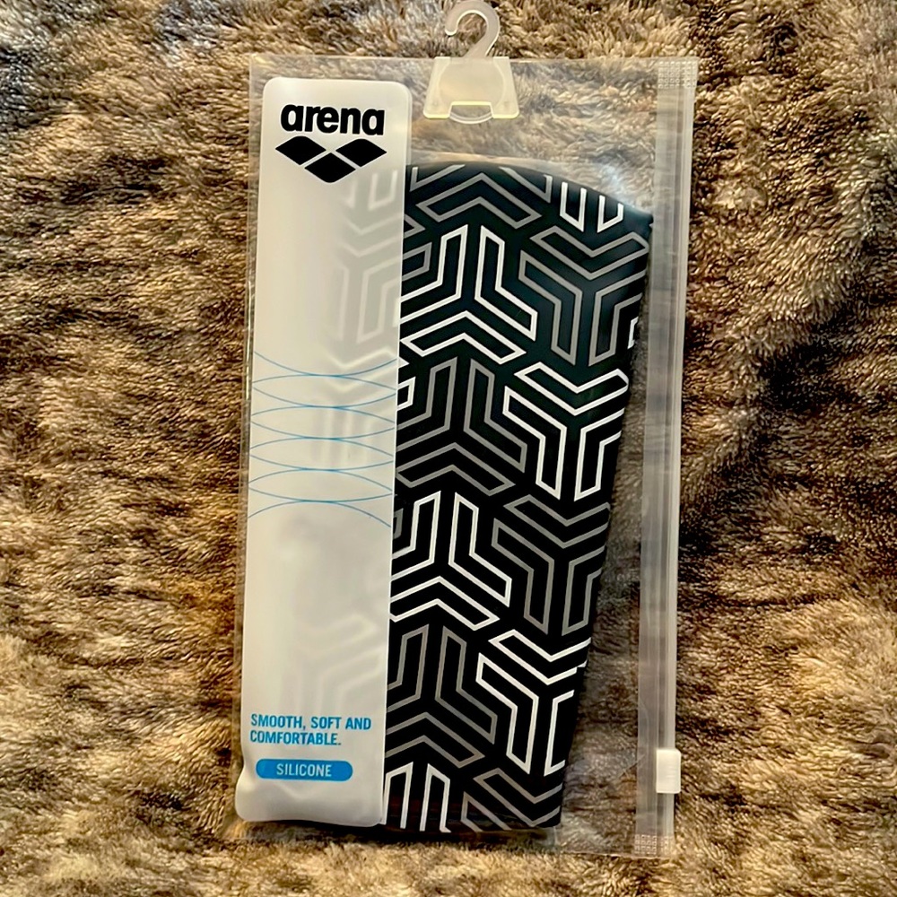 Arena KIKKO BW (print 2) Silicon Swim Cap